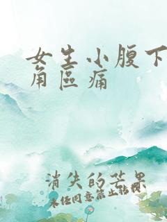 女生小腹下面三角区痛