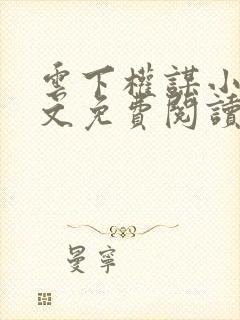 云下权谋小说全文免费阅读