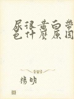 尿很黄白带也黄色什么原因