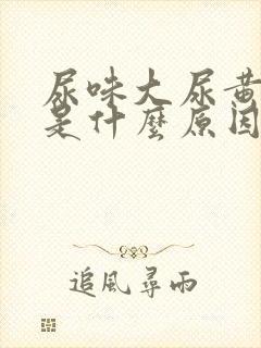 尿味大尿黄难闻是什么原因