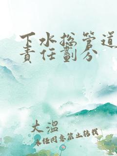 下水总管道漏水责任划分