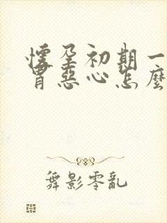 怀孕初期一直反胃恶心怎么办