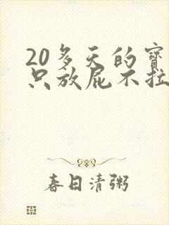 20多天的宝宝只放屁不拉屎怎么回事