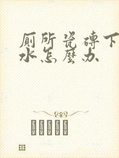 厕所瓷砖下总渗水怎么办