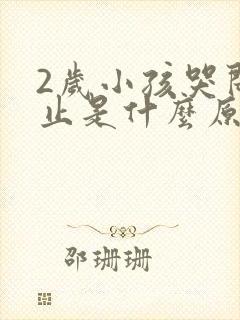 2岁小孩哭闹不止是什么原因