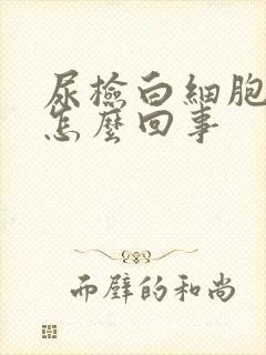 尿检白细胞高是怎么回事