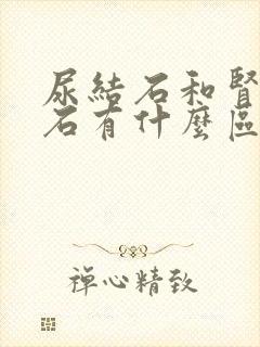 尿结石和肾有结石有什么区别