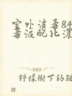 室外消毒84消毒液配比浓度表