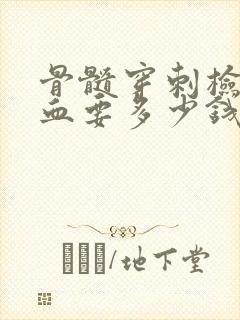 骨髓穿刺检查贫血要多少钱