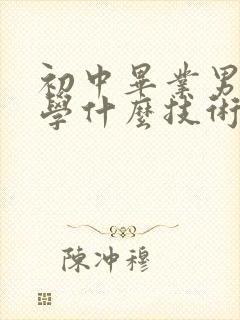 初中毕业男孩子学什么技术