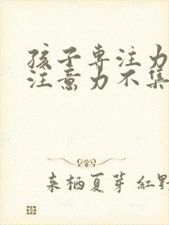 孩子专注力不够注意力不集中