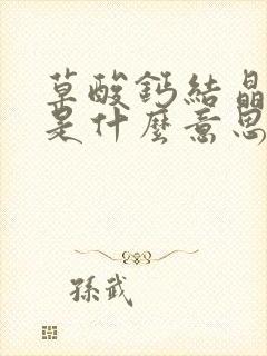 草酸钙结晶3十是什么意思