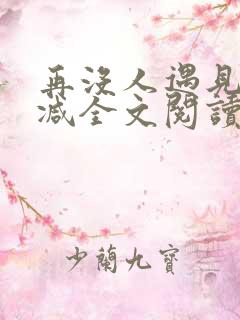 再没人遇见无删减全文阅读