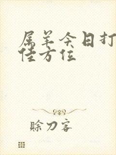属羊今日打牌最佳方位