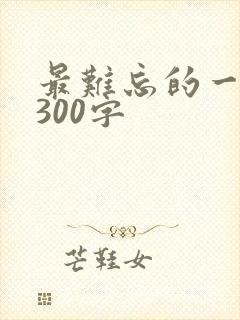 最难忘的一件事300字
