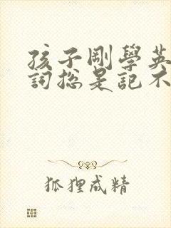 孩子刚学英语单词总是记不住