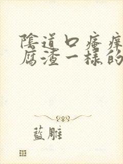 阴道口瘙痒有豆腐渣一样的东西