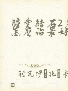 胆囊结石2厘米怎么治最好