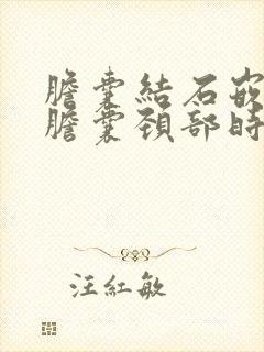 胆囊结石嵌顿于胆囊颈部时