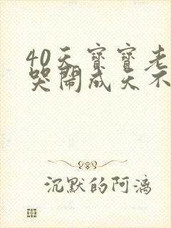 40天宝宝老是哭闹成天不睡觉