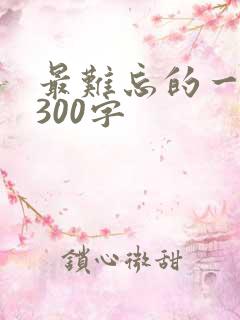 最难忘的一件事300字