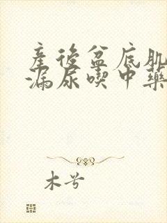 产后盆底肌松弛漏尿吃中药能治吗