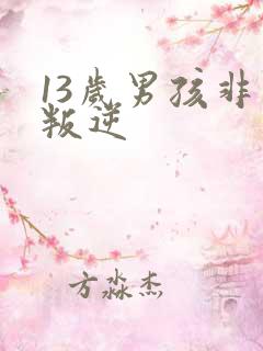 13岁男孩非常叛逆