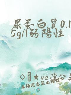 尿蛋白质0.15g/l弱阳性