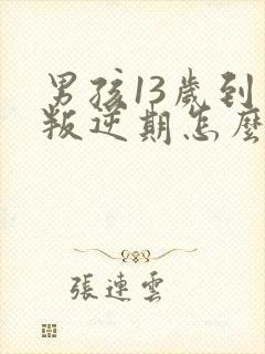 男孩13岁到了叛逆期怎么教