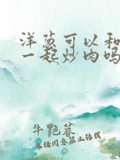 洋葱可以和木耳一起炒肉吗