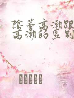 阴蒂高潮跟阴道高潮的区别