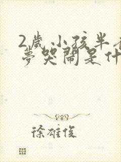 2岁小孩半夜做梦哭闹是什么原因