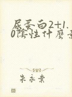 尿蛋白2+1.0阴性什么意思