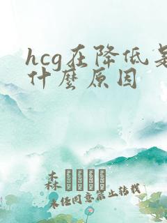 hcg在降低是什么原因