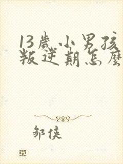 13岁小男孩儿叛逆期怎么办