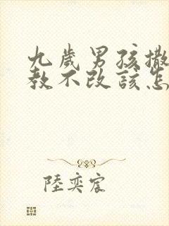 九岁男孩撒谎屡教不改该怎么办