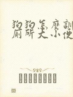 狗狗怎么训练在厕所大小便