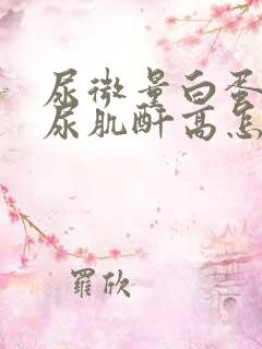 尿微量白蛋白/尿肌酐高怎么回事