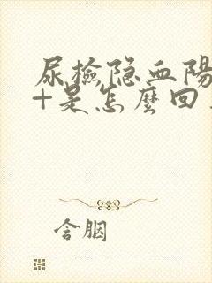 尿检隐血阳性2+是怎么回事