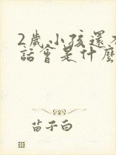 2岁小孩还不说话会是什么原因