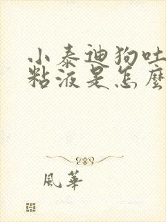 小泰迪狗吐白色粘液是怎么了?