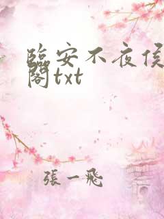 临安不夜侯笔趣阁txt
