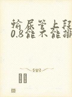 输尿管上段结石0.8能不能排出来