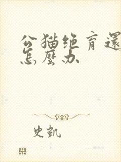 公猫绝育还乱尿怎么办