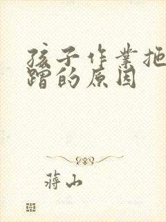 孩子作业拖拉磨蹭的原因