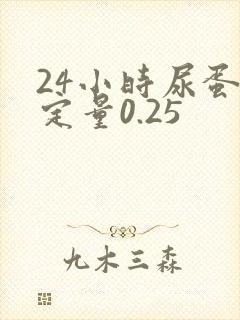 24小时尿蛋白定量0.25