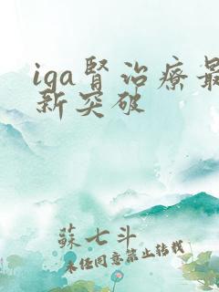 iga肾治疗最新突破