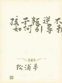 孩子叛逆不听话 如何引导教育