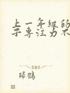 上一年级的小孩子专注力不集中怎么办