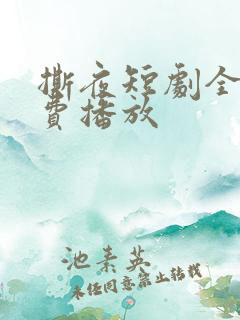 撕夜短剧全集免费播放